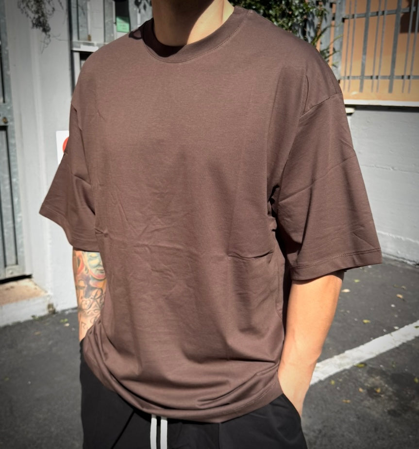 T-SHIRT OVER E2.0 MARRONE