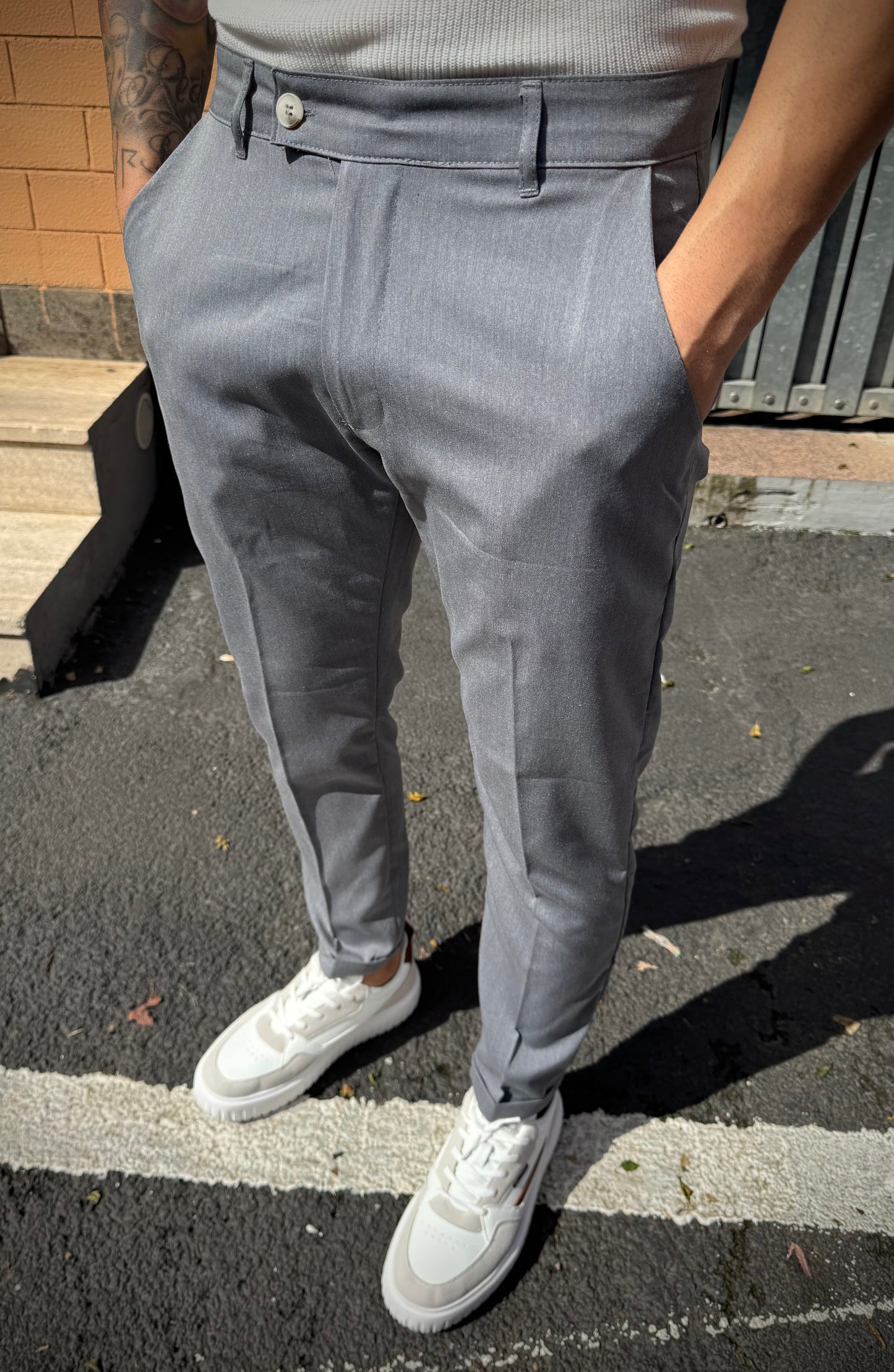 PANTALONE DOUBLE-B GRIGIO
