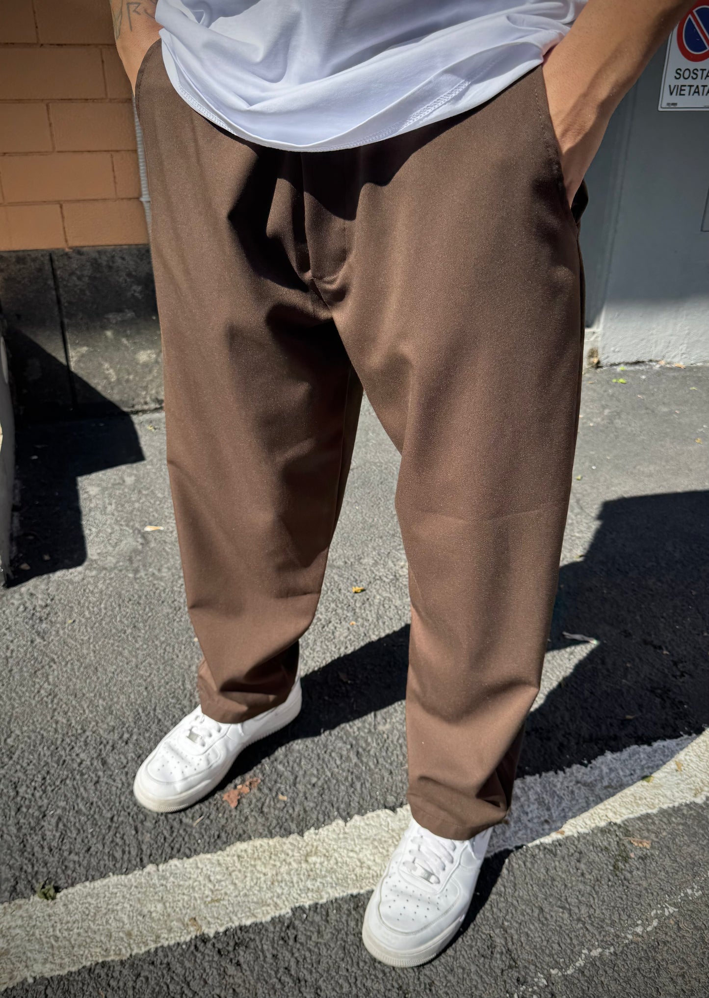 PANTALONE BALOON MARRONE