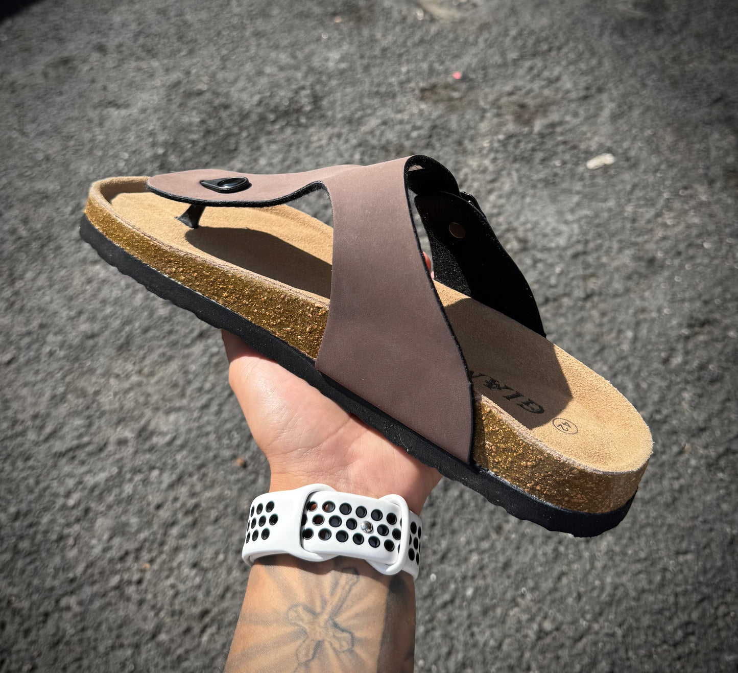 CIABATTA T-BIRKY MARRONE