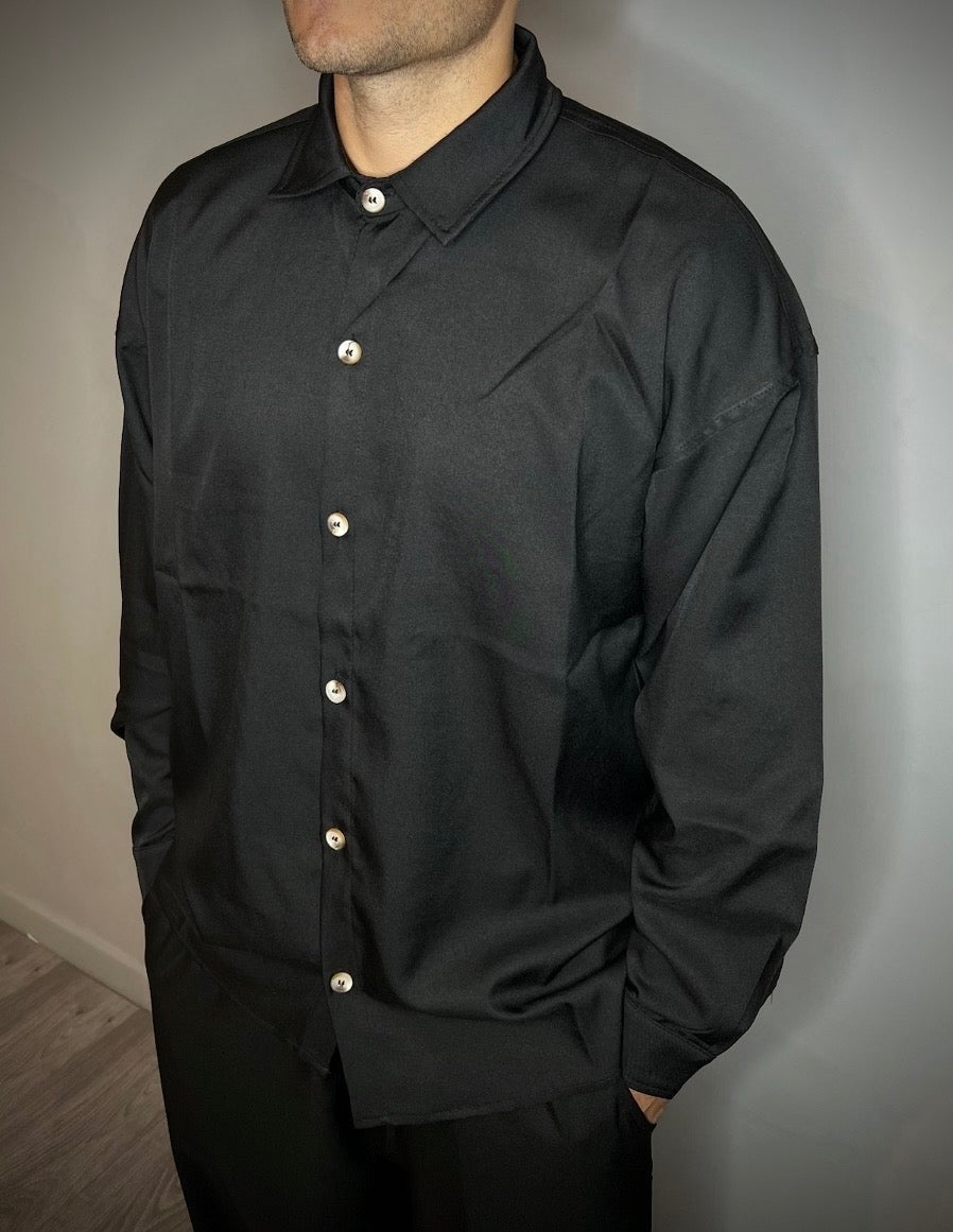 CAMICIA OVER CR-NERO