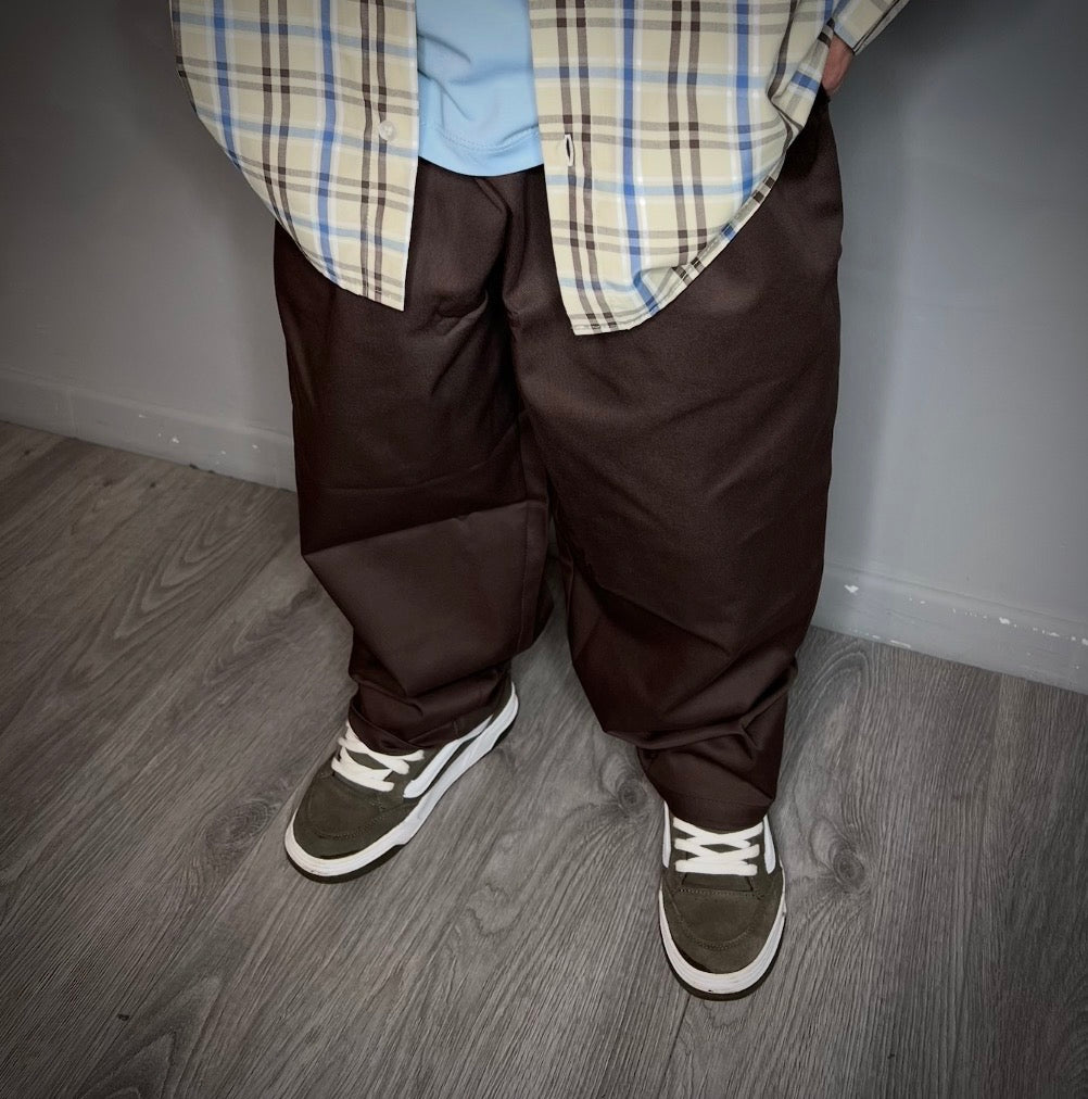 PANTALONE BAGGY B-MARRONE