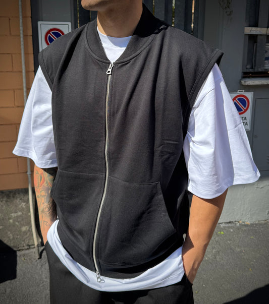 SMANICATO GARZATO NERO