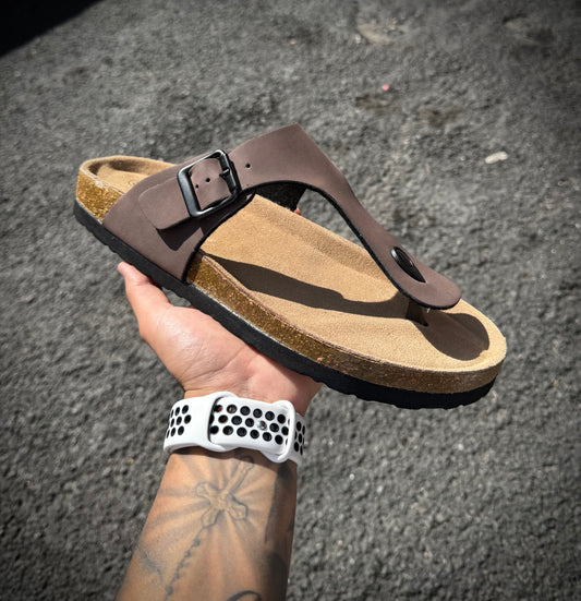 CIABATTA T-BIRKY MARRONE