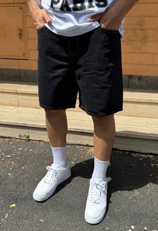 BERMUDA DENIM NERO