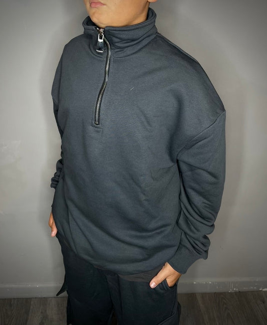 FELPA GARZATA B-PIOMBO