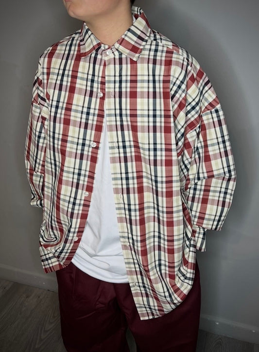 CAMICIA A QUADRI B-ROSSA