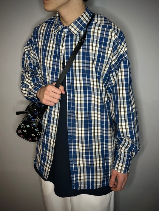 CAMICIA A QUADRI BLU