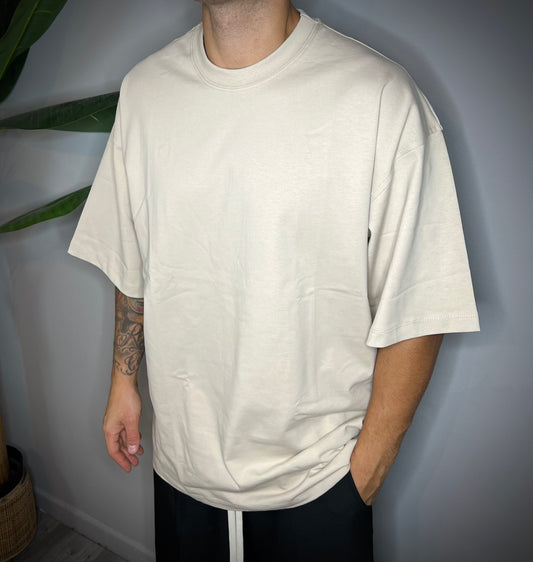 T-SHIRT OVER BEIGE