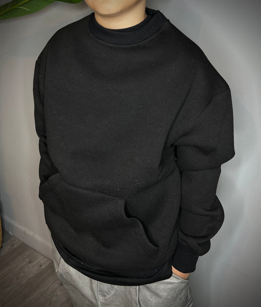 FELPA B-GIROCOLLO OVER NERA